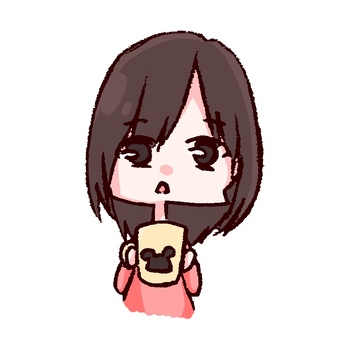 Illustration, mug, girl, cup, JPG and PNG