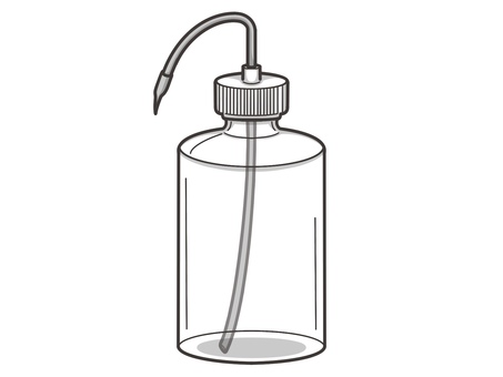 洗浄ビン 空 実験器具,理科,科学,化学,シンプル,洗浄ビンのイラスト素材