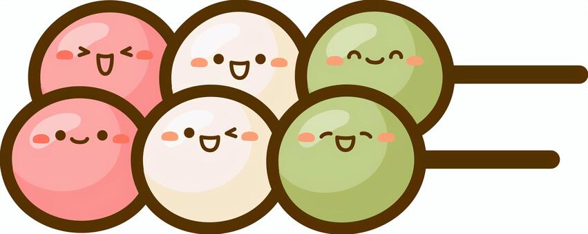 花見団子 三色団子 春の食べ物 花見団子,三色団子,春,食べ物,花見,お花見,3月,4月,和菓子,お菓子のイラスト素材