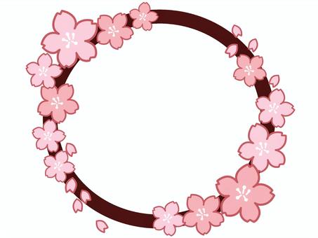 Illustration, flower, cherry blossoms, full bloom, 