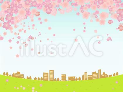 桜と街並み4