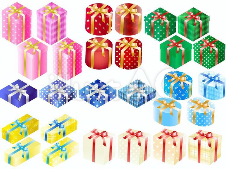 aiギフトボックス28個セット 誕生日プレゼント,立方体,特別のイラスト素材
