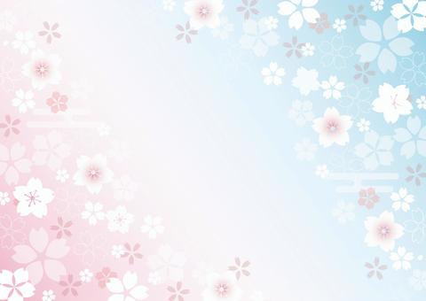 cherry blossom frame, , JPG, PNG and AI