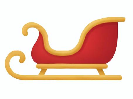 横向きのソリ ソリ,クリスマス,サンタのイラスト素材