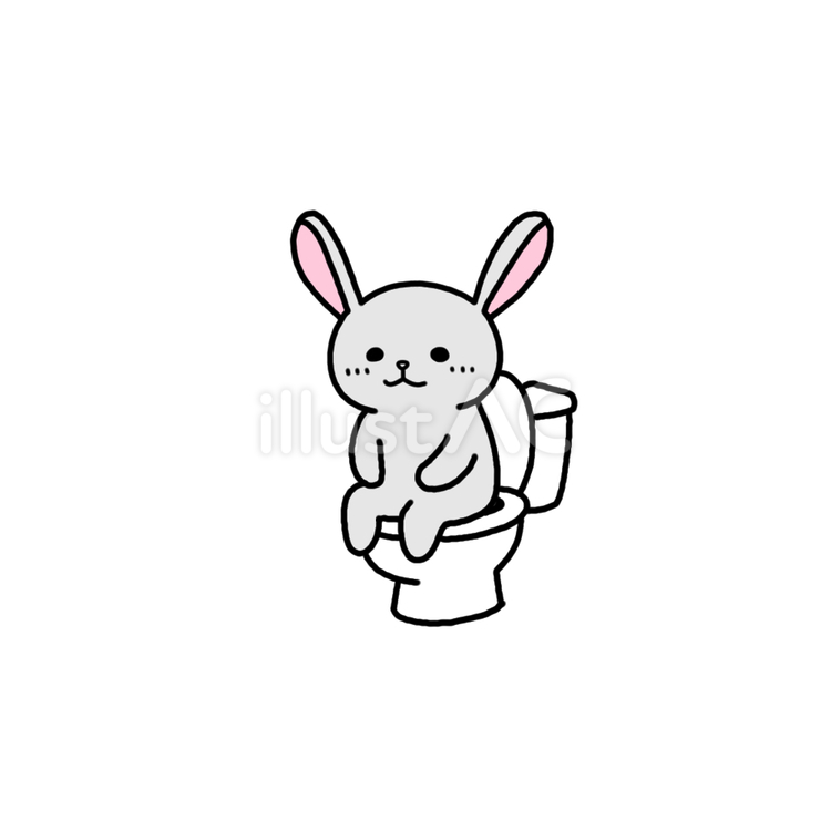 Free Vectors | Rabbit sitting on the toilet