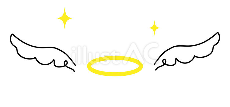 天使の羽と天使の輪 天使,天使の輪,天使の羽根のイラスト素材