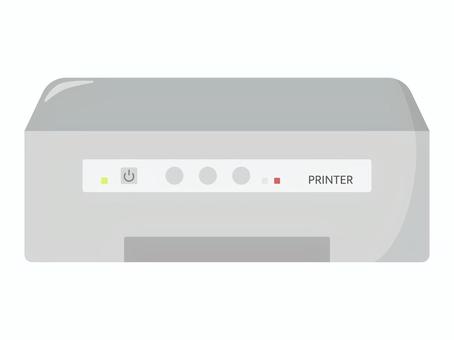 家庭用プリンターのイラスト3 プリンター,プリンタ,給紙トレイ,家電,電化製品,家庭用,グレー,シンプル,挿絵,ベクターのイラスト素材