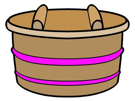 おひつのアイコン『紫』 おひつ,ごはん,保存,調理,道具,木製,モチーフ,カラー,日用品,生活のイラスト素材