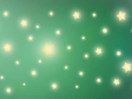 緑背景と黄色い星 星,緑,黄色,キラキラ,光,幻想,ファンシー,かわいい,壁紙,グラデーションのイラスト素材