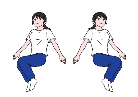 腰のストレッチ　寝ながら膝倒し 自主トレ,体操,運動,自主トレーニング,リハビリ,リハビリテーション,健康,介護予防,エクササイズ,ストレッチのイラスト素材