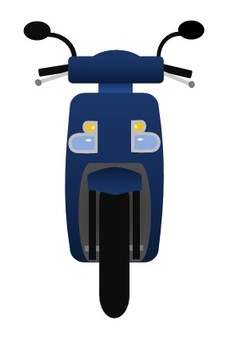 バイク56 スクーター,原付バイク,電動バイク,二輪,原動機付自転車,二輪車,自動二輪車,乗り物,車両,ミニバイクのイラスト素材
