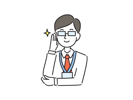 説明する職員 説明,案内,行政,職員,市役所,自治体,県庁,区役所,人物,男性のイラスト素材