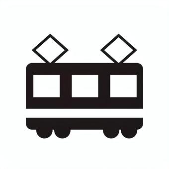 横向きの電車　シルエット 電車,側面,横,交通機関,公共,乗り物,文明,路面電車,シルエット,黒のイラスト素材