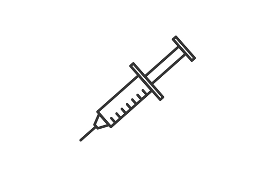 白い注射のアイコン 注射,ウィルス,予防接種,アイコン,医療,注射器,白い,病院,風邪,病気のイラスト素材
