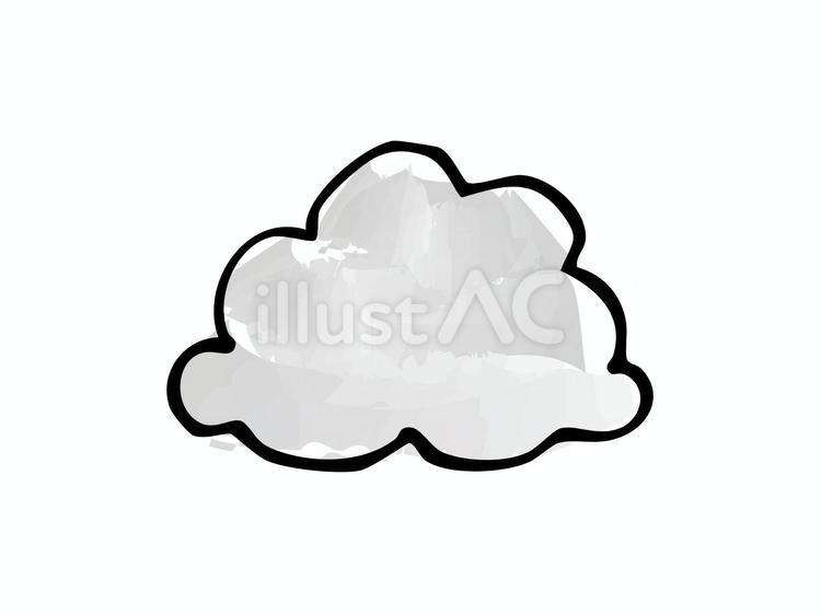 くもりマーク くもり,雲,へたうまのイラスト素材