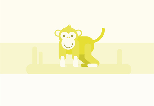 猴子圖, JPG, PNG 和 AI 猴子圖, 插圖, 素材, 黃色, JPG, PNG 和 AI