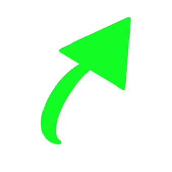 Illustration, arrow, green, go up, 