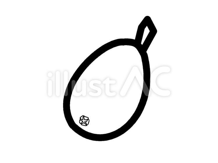 無色のビワのアイコン ビワ,果実,木の実のイラスト素材