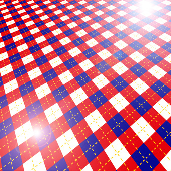 チェック柄遠近 チェック柄,背景,ひし形,並ぶ,パターン,破線,レトロ,赤,明るい,遠近のイラスト素材