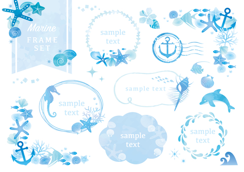 Illustration, sea, creatures, starfish, 