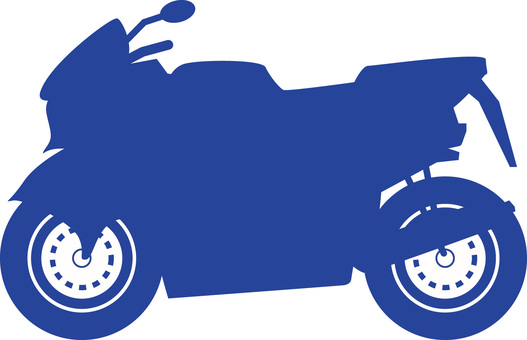 オートバイ　 オートバイ,バイク,二輪,スポーツ,レーシング,大型,横向き,シルエット,青のイラスト素材