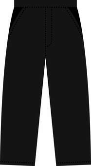 長ズボン（黒） 長ズボン,ズボン,パンツ,ボトムス,衣類,服,洋服,衣料品,ファッション,アパレルのイラスト素材