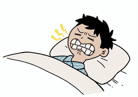 Illustration, bruxism, sleep, nightmare, 