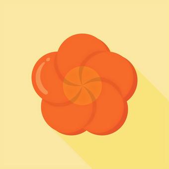 人参 ねじり梅 人参,にんじん,飾り切り,ねじり梅,花型,花型人参,ニンジン,おせち,おせち料理,お正月のイラスト素材