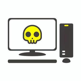 Virus infected desktop computer, desktop, desktop computer, gaming pc, JPG and PNG
