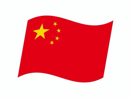 中国の国旗 中国,中華人民共和国,五星紅旗,国旗,旗,なびく,はためく,ベクター,イラストのイラスト素材
