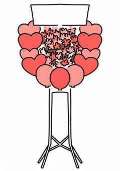 フラワーバルーンスタンド 濃いピンク フラワーバルーンスタンド 濃いピンク フラワースタンド,バルーンスタンド,お祝い,贈り物,ピンク,ハートのイラスト素材