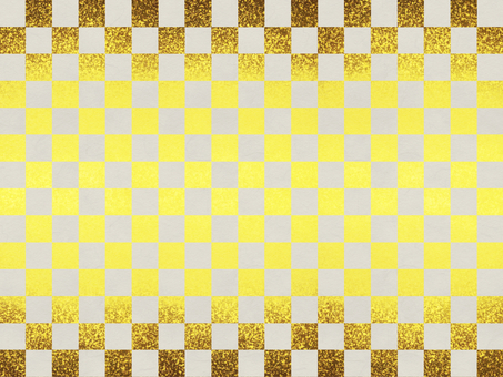 金色の市松模様の背景 金,金箔,筆,背景,市松模様,和柄,キラキラ,和風,年賀状,フレームのイラスト素材