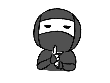 忍者 忍者 棒人間,忍者,人物,手描き,落書き,黒,シンプル,シノビ,歴史のイラスト素材