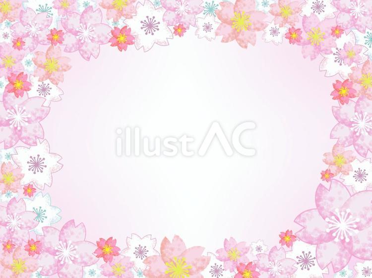 さくら一面・背景ピンク さくら,桜,一面のイラスト素材