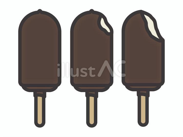 アイスバー(チョコ掛け)セット01 アイスバー,チョコ,アイコンのイラスト素材