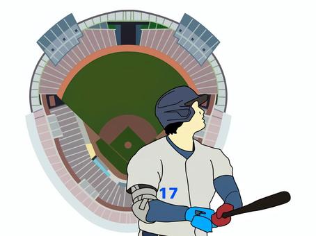 ベースボール ベースボール,野球,球技,スポーツ,野球場,グランド,スタンド,観客席,ダイヤモンド,プロ野球のイラスト素材