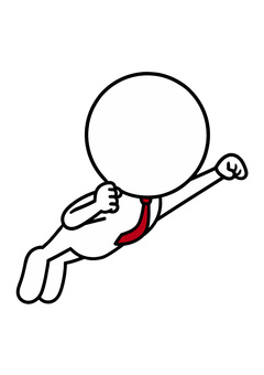 棒人間が飛んでいる様子 棒人間,スーパーマン,飛行,飛ぶ,ヒーロー,ポーズ,ダイナミック,躍動感,スピード,エネルギーのイラスト素材