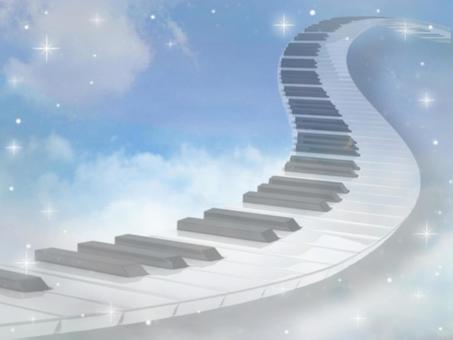 music image sky piano glitter, sky, piano, keyboard, JPG