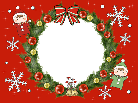 クリスマスリースフレーム