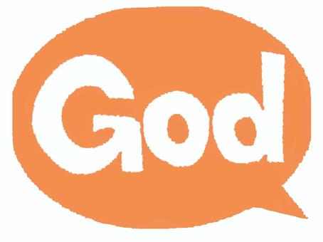 GOD, JPG and PNG GOD, god, character picture, speech balloon, JPG and PNG