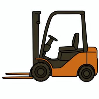 フォークリフト フォークリフト,倉庫,物流,運搬,荷下ろし,荷積み,工場,オレンジのイラスト素材