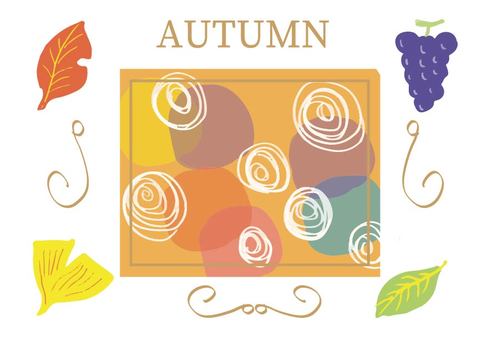 Autumn warm image, autumn, grape, ginkgo biloba, JPG, PNG and AI