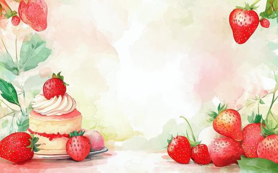 Strawberry and shortcake message card_2, JPG Strawberry and shortcake message card_2, strawberry, cake, message card, JPG