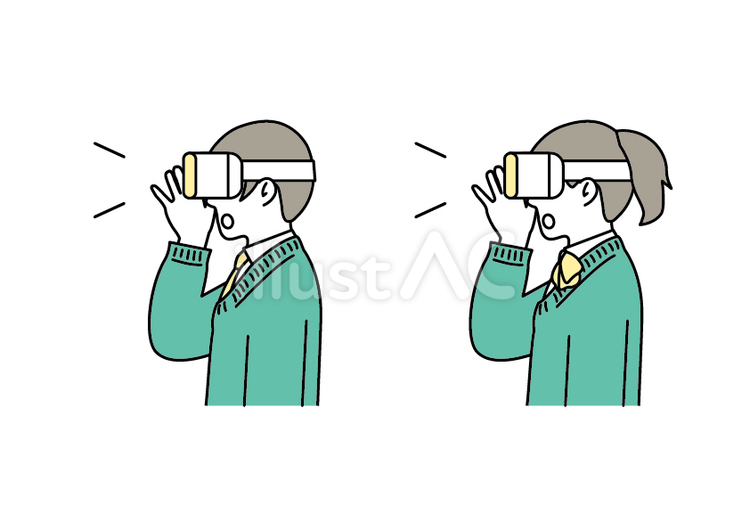 VR・メタバース11 メタバース,バーチャル,女性のイラスト素材