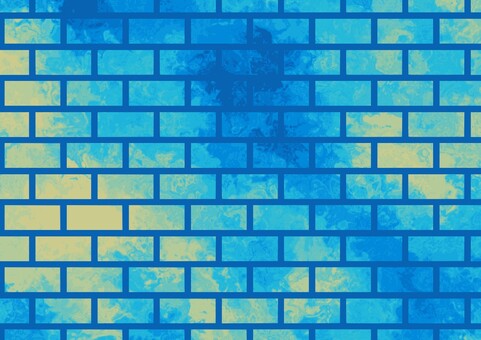 青と黄色のマーブルレンガパターン マーブル,パターン,テクスチャ,レンガ,ブリック,壁,幾何学,繰り返し,背景,青のイラスト素材