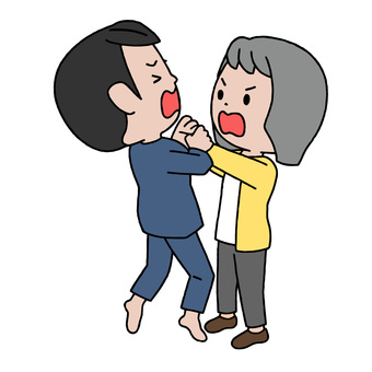 説教する人 首絞め,説教,反省,怒り,謝罪,正座,指差し,困惑,苦悩,苦痛のイラスト素材