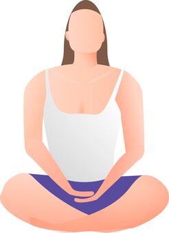 ヨガ 座禅 ヨガ,座禅,呼吸法,あぐら,禅,鍛錬,修行,仏教,禅宗,呼吸のイラスト素材