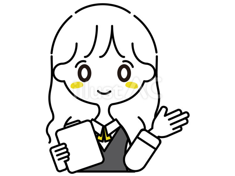 案内をする女性 女性,案内,受付のイラスト素材