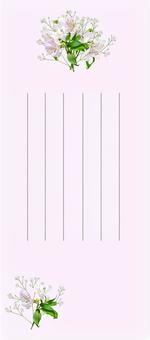 一筆箋　アルストロメリア1 アルストロメリア,かすみ草,花,植物,花束,手紙,カード,一筆箋のイラスト素材