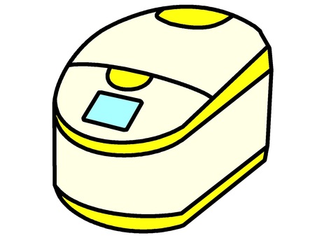 黄色モチーフの炊飯器アイコン